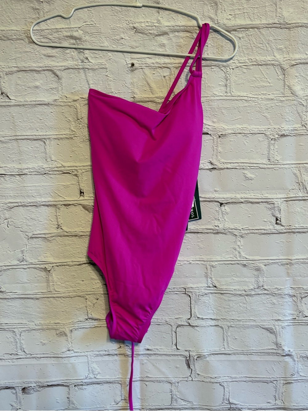 La Blanca Island Goddess One-Shoulder Hot Pink One-Piece Swimsuit - Picture 8 of 15